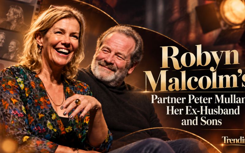 Robyn Malcolm’s partner Peter Mullan, her ex-husband and sons