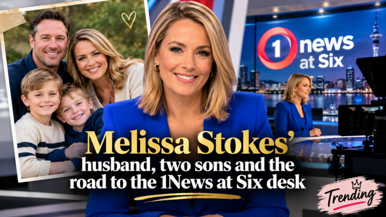 Melissa Stokes’ husband, two sons and the road to the 1News at Six desk
