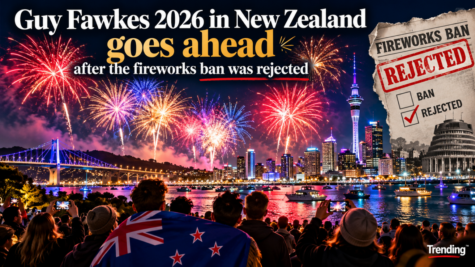 Guy Fawkes 2026 in New Zealand goes ahead after the fireworks ban was rejected